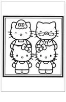 Hello Kitty kleurplaat 3